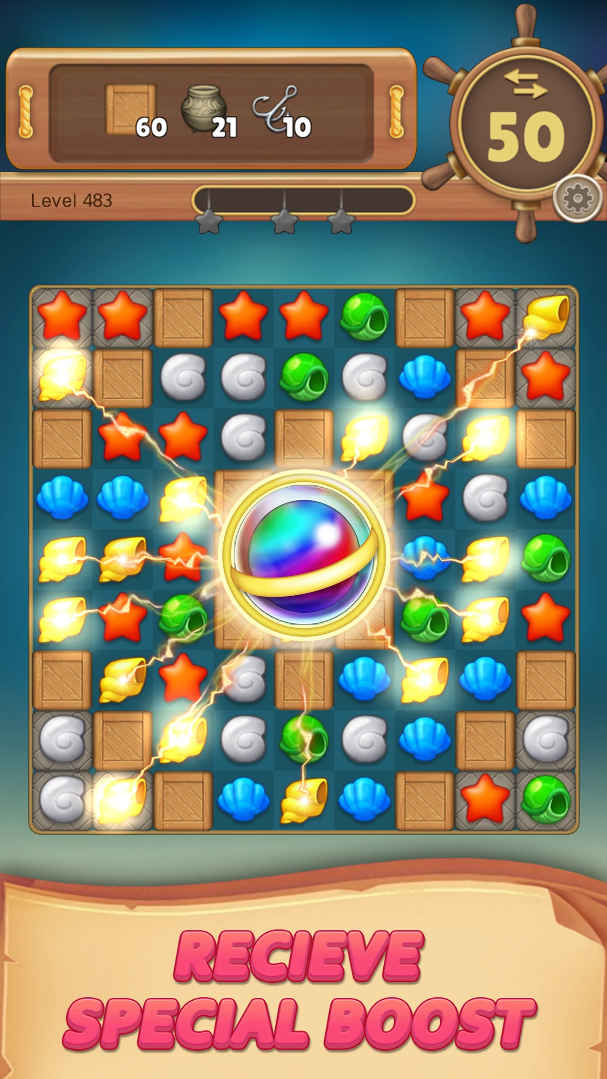 Ocean Hunter : Match 3 Puzzle screenshot