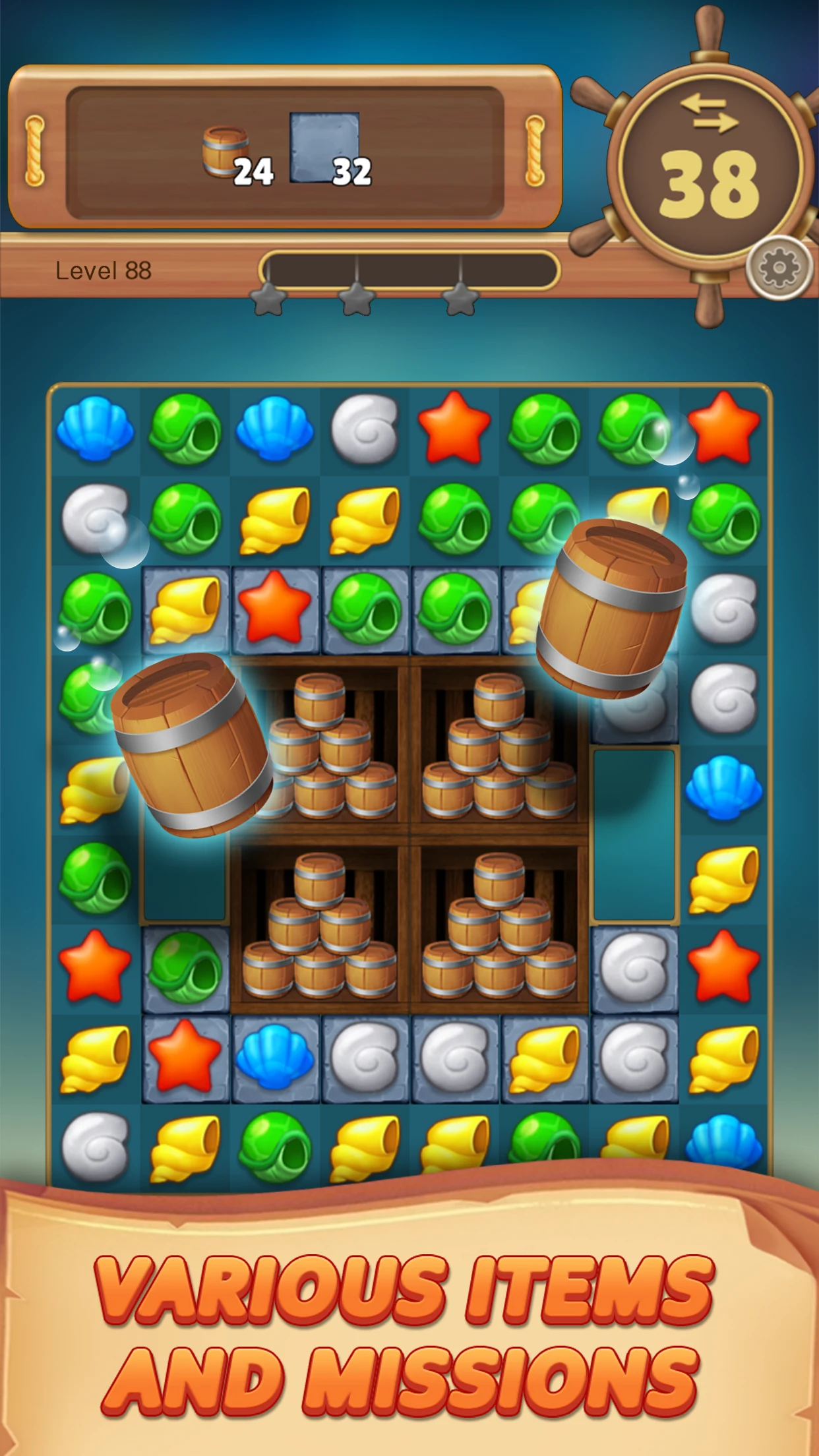 Ocean Hunter : Match 3 Puzzle screenshot